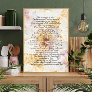 Affirmation Card Printable Digital Download Affirmation for Her Positive Affirmations Gift for Her One Page Affirmation Card