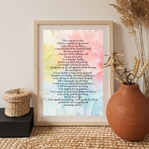 Affirmation Card Printable Digital Download Affirmation for Her Positive Affirmations Gift for Her One Page Affirmation Card