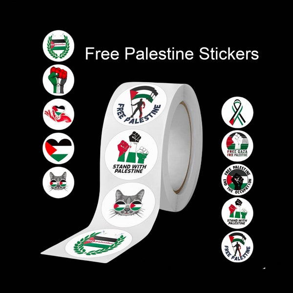 FREE PALESTINE 500x Pack Sticker, One Roll