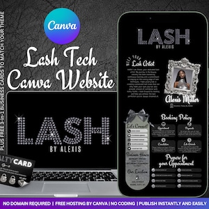 DIY Canva-websitesjabloon Lashes Acuity Planningssjabloon voor Lash Tech Bestemmingspagina voor Lash Tech-sjabloon Beautywebsite Hair Wix Nail