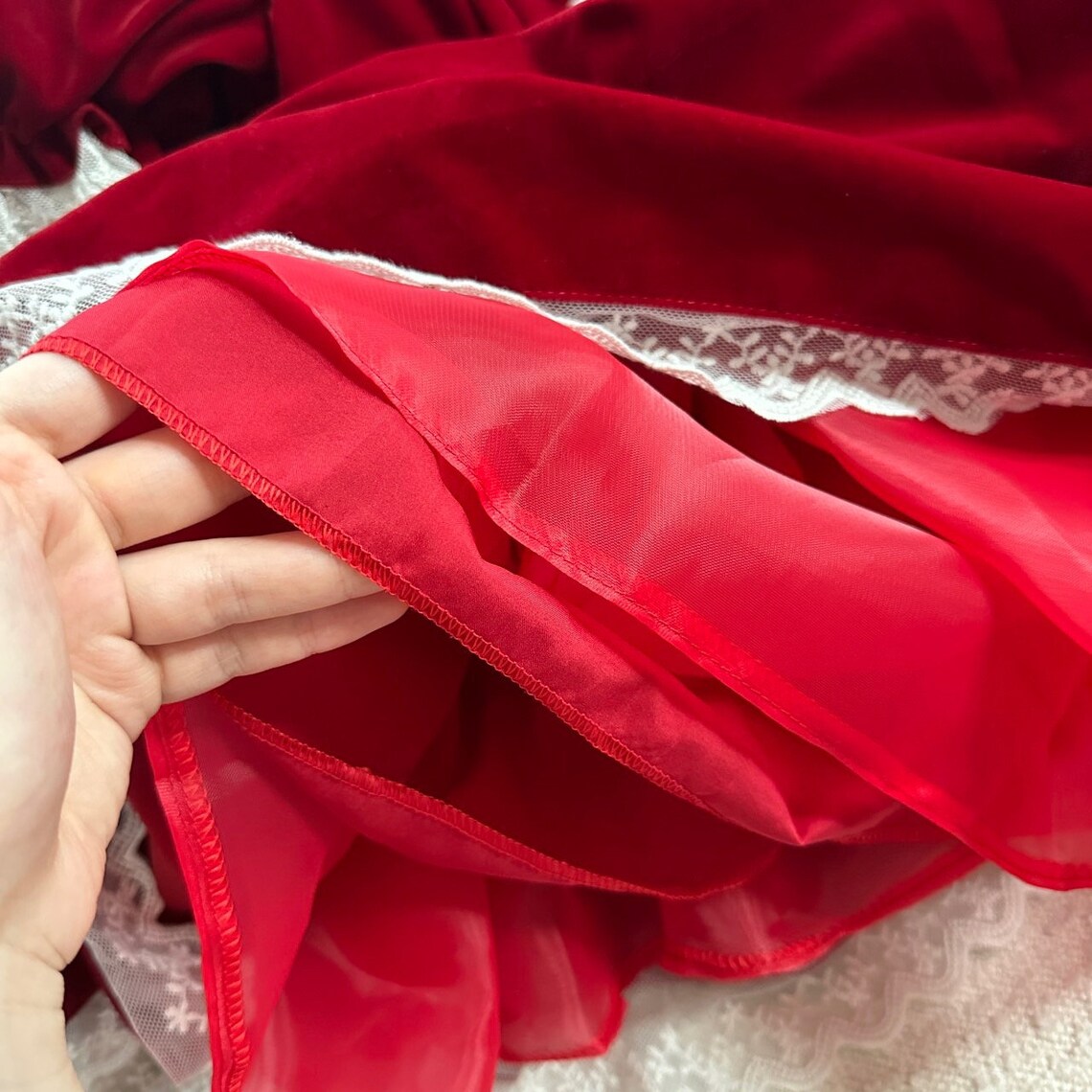 Red Velvet Pasni Set for Baby Girl