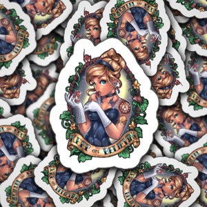 Stickers - Laminated - (5 Designs) Princesses - Tattoos - Naughty Princesses