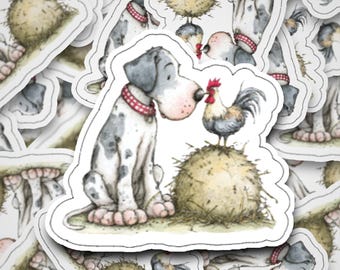 Stickers - Laminated - (12 Designs) - Quirky - Great Dane - Dogs - Junk Journaling - Scrapbooking - Laptop Decal - Decal