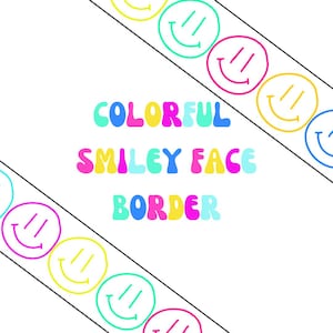 Colorful Smiley Face Bulletin Border