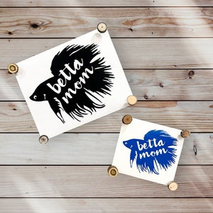 Betta Decal / Crown Tail Betta Fish Sticker / Betta Mom / Betta Fish Gift / Betta Lover