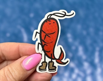 Cherry Shrimp Sticker: Neocaridina Shrimp Lover Gift