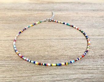 Beaded Choker / Boho Beaded Choker / Beaded Necklace