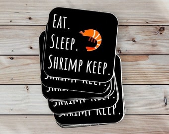 Shrimp Sticker / Cherry Shrimp Sticker / Eat Sleep Shrimp Keep / Shrimp Gift / Shrimp Keeper / Pet Shrimp