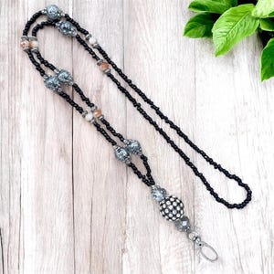 Lanyard Badge Holder / Beaded Lanyard / Statement Lanyard / Teacher Lanyard / Office Lanyard