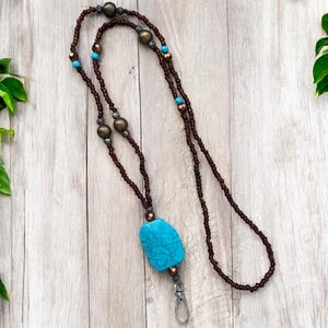 Lanyard Badge Holder / Beaded Lanyard / Statement Lanyard
