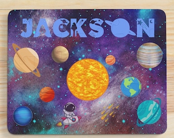 Personalized Kids&#39; Space Puzzle - 30 Piece Custom Name Puzzle for Children with Space Rocket and Planets