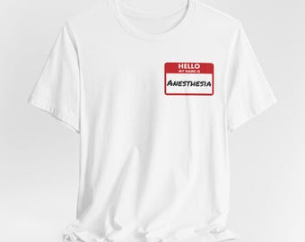 Anästhesie T-Shirt - Dekompression und Namensschild