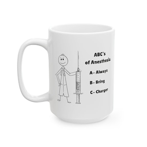 Funny ABCs Anesthesia Mug