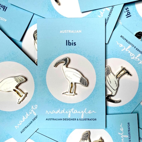 Ibis Bin Chicken Australian Native Enamel Pin Brooch