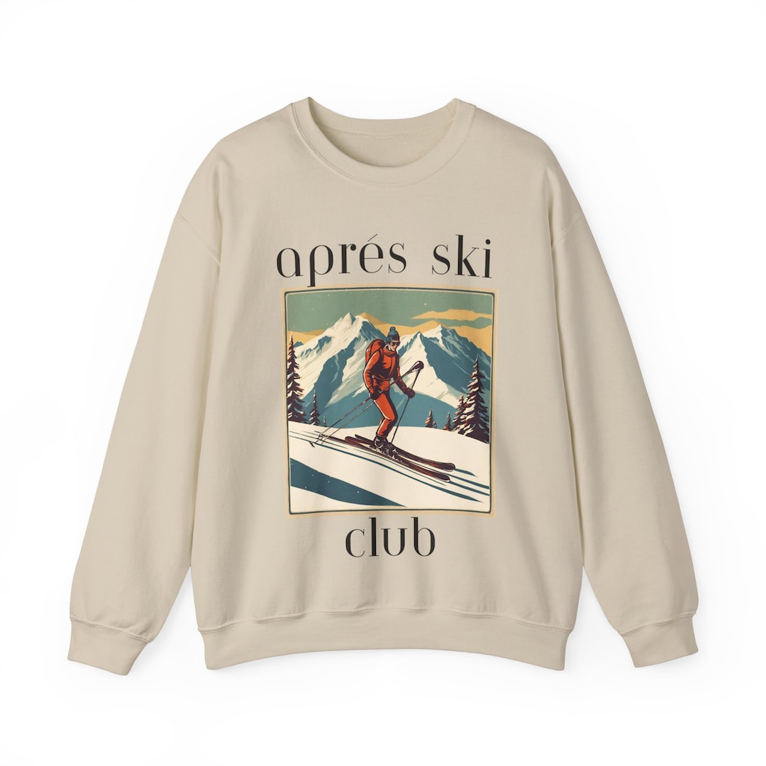 Apres Ski Club Crewneck, Apres Ski Outfit, Apres Ski Clothes, Skiing