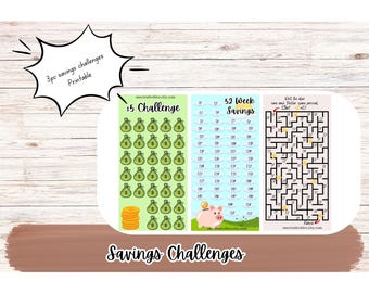 Printable Mini Saving Challenges