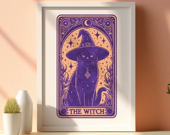 The Witch Era Tarot Card Wall Art Instant Download Printable Funny Sarcastic Tarot Card Deck Decor for Living Room Cat Lover Digital Art
