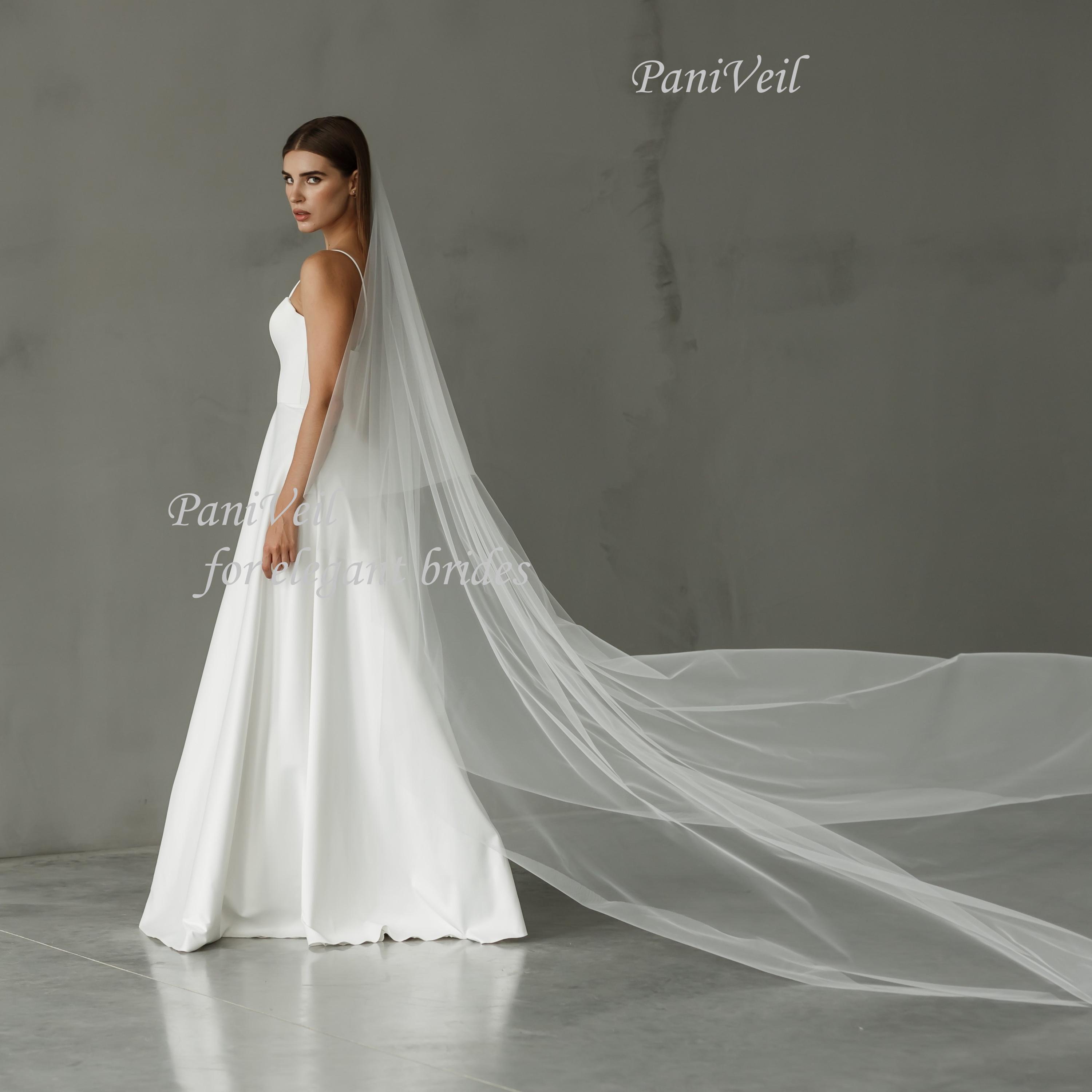 Two Tier Plain Tulle Plain Bridal Veil Long Plain Veil 
