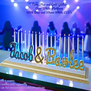 Personalisierter LED-Kerzenleuchter: Sweet 16, Quinceamaßa, Bat Mitzvah-Mittelstück - Kerzen & Hülsen separat erhältlich