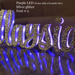Customizable LED Lighted Name Sign - Sweet 16 - Quinceañera - Bat Mitzvah - Party -Celebration -Made In USA. **Read DESCRIPTION**