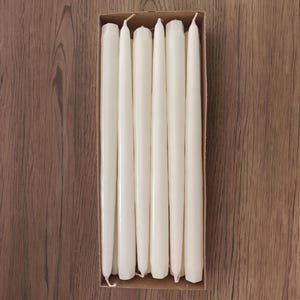 16 Hand Dipped White Approx. 12" Taper Candles (7/8" Diameter) for Sweet 16, Quinceañera & Bat Mitzvah Candle Lighting
