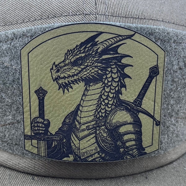 Dragon Knight Morale Patch, Tactical Patch, Dragons, Meme Patch, Knights, Hook and Loop Fastener, For Range Bags, Hats, and Plate Carriers