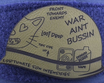 Parche de moral de Zoomer de Full Metal: parche de casco retro de Vietnam en verde oliva