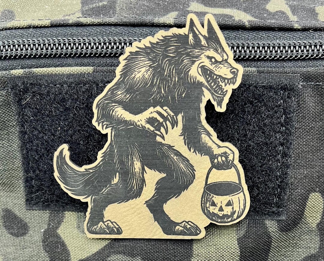 Halloween Werewolf Patch: Tactical Meme, Hook and Loop Fastener - Etsy