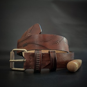 Handmade Leather Belt, Men&#39;s Leather Belt, Women&#39;s Leather Belt, Genuine Leather Handmade Belt, Men&#39;s Leather Belt, Unique Belt