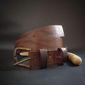 Handmade Leather Belt, Men&#39;s Leather Belt, Women&#39;s Leather Belt, Genuine Leather Handmade Belt, Men&#39;s Leather Belt, Unique Belt