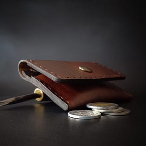 Cartera de cuero minimalista, Cartera de cuero hecha a mano, Cartera de hombre, Tarjetero, Cartera artesanal, Cartera de hombre hecha a mano, Cartera de mujer