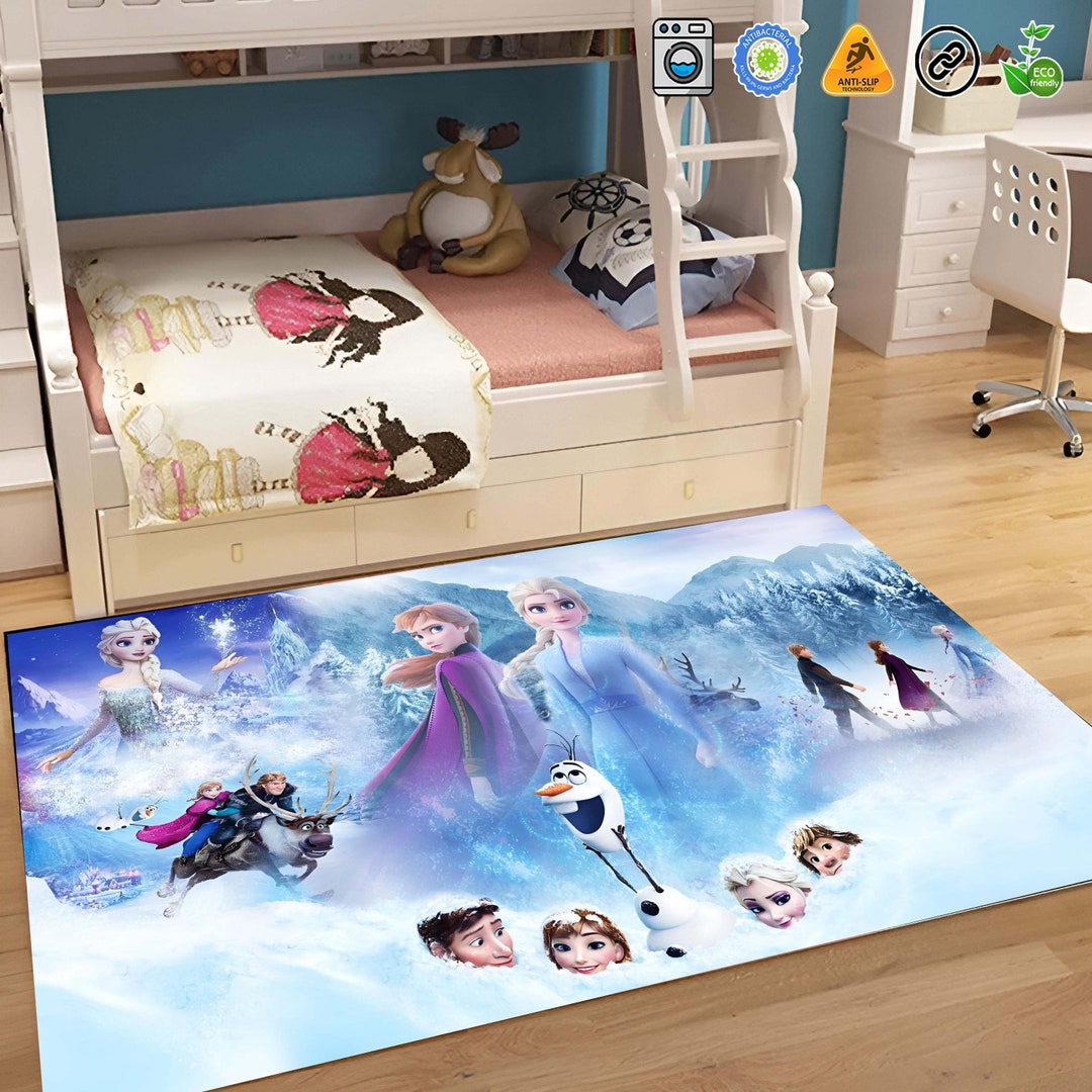 Frozen Rug, Frozen, Elsa Anna Olaf Rug, Kids Room Rug, Party Rug, Gift
