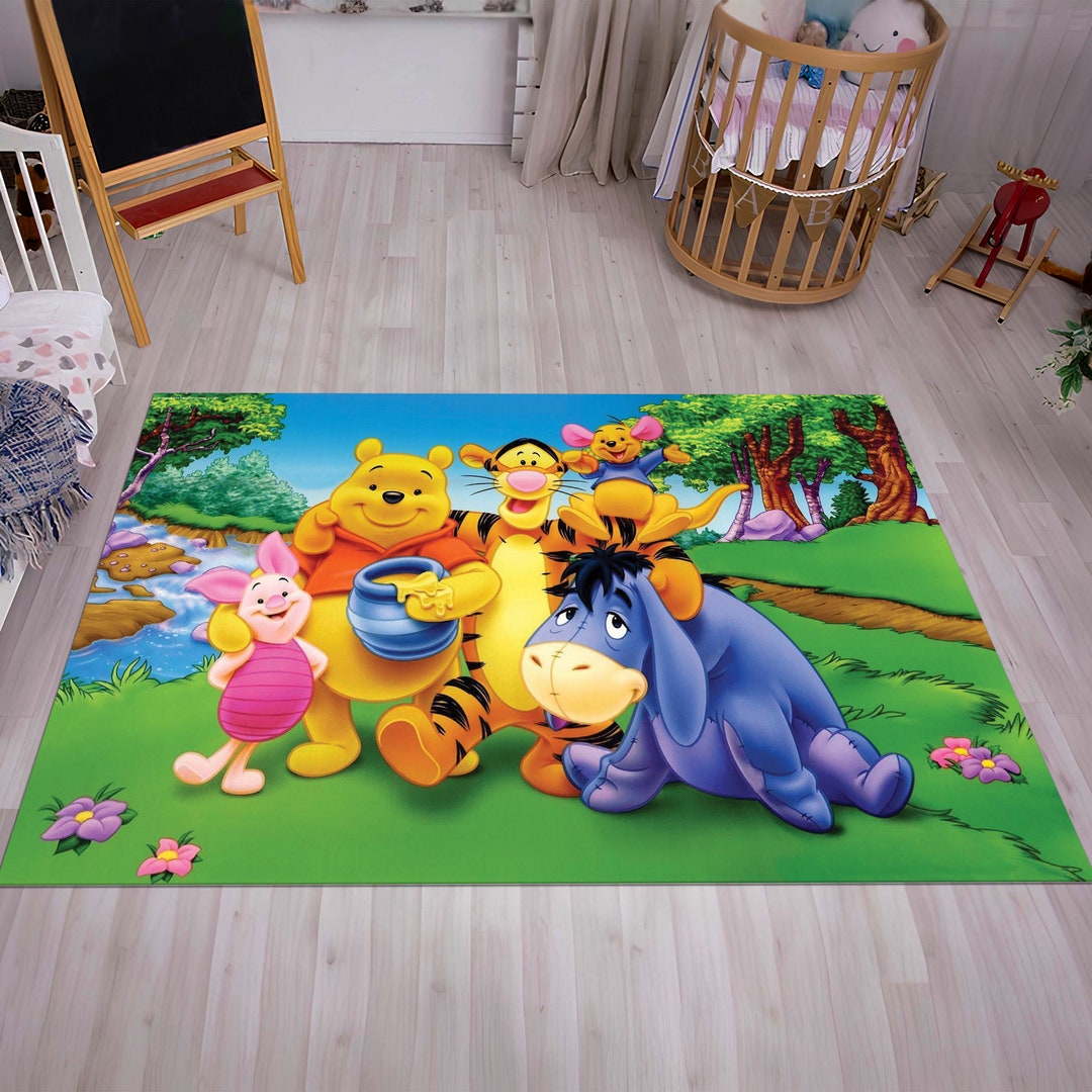 Winnie the Pooh Rug, Characters Rug,cute Rug,cartoon Rug,colorful Rug ...