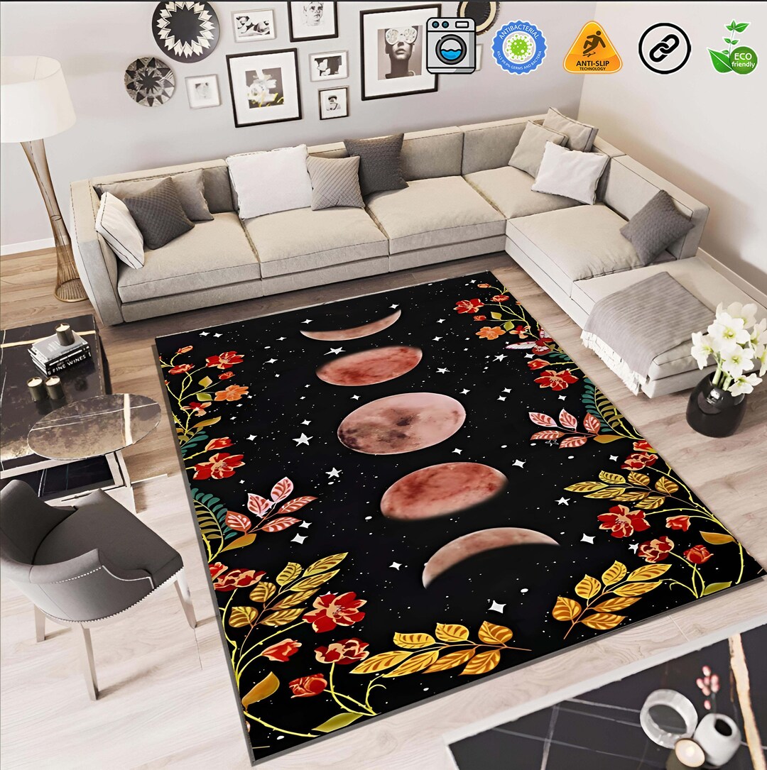 Mystic Rug,moon Rug,mystic Theme Rug,moon Pattern Rug,night Rug,night