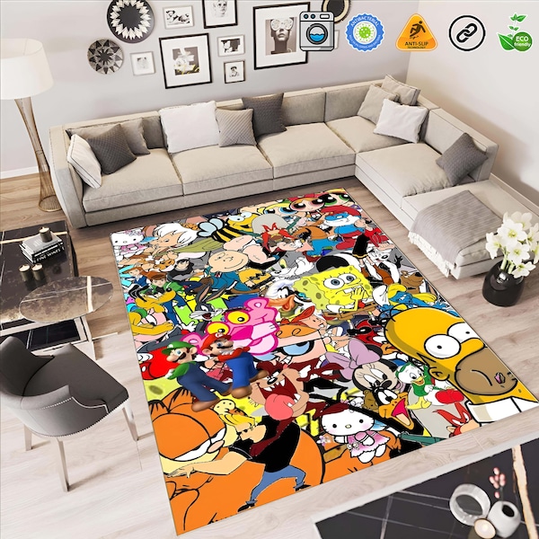 Cartoon Rug - Etsy