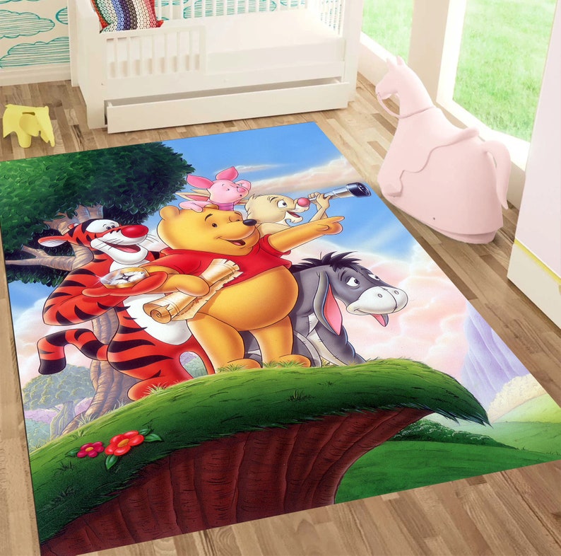 Winnie the Pooh Rug, Characters Rug,cute Rug,cartoon Rug,colorful Rug ...