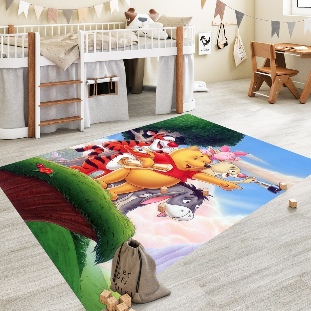 Winnie the Pooh Rug, Characters Rug,cute Rug,cartoon Rug,colorful Rug ...