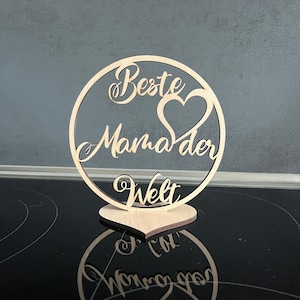 Lasergevijlde ring met de tekst 'Beste Moeder'. Cadeau voor Moederdag, Valentijnsdag of een verjaardag. Lichtbrand, DXF, SVG Lasercutfile