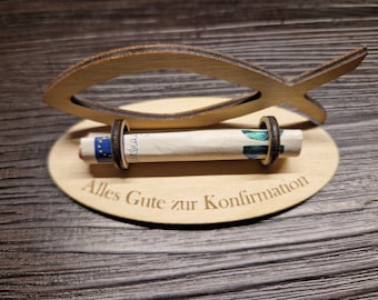 Geldgeschenk Wunscherfüller zur Konfirmation Kommunion Taufe digitale Datei, DXF, SVG und Lightburn, digitaler Download, 3mm