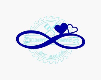 Infinity Loop Herzen Hochzeit Jahrestag Lightburn, DXF, SVG, Ai Lasercutfile Liebe unendlich