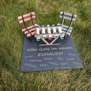 Geldgeschenk Stuhl Tisch, Geburtstag Geschenke aus Holz Geld verpacken originelle Geldgeschenke zum Einzug Umzug personalisierbar Wunschtext