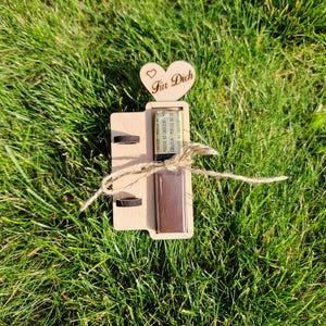 Geschenkverpackung Wunscherfüller Merci Schokoriegel kleines Geschenk für Dich Mitbringsel personalisierbar Wunschtext Lasergravur Gravur