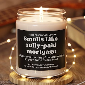 Funny Debt Free Candle Gift, Fully Paid Off Mortgage, Finance Gift, New Homeowner, Housewarming Gift, Closing Gift,New Condo Apartment