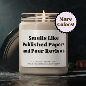 Research Scientist Candle, PhD Womens in Stem Gift, Coworker Gift, Lab Scientist, Chemist, Biologist, Medical Lab Gift Graduation Christmas