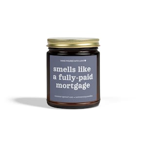 Funny Debt Free Candle Gift Fully Pay Off Loan Paid Off Mortgage Housing Loan Funny Gift for Friend Parents Adulting Gift Finance Candle Bild 5
