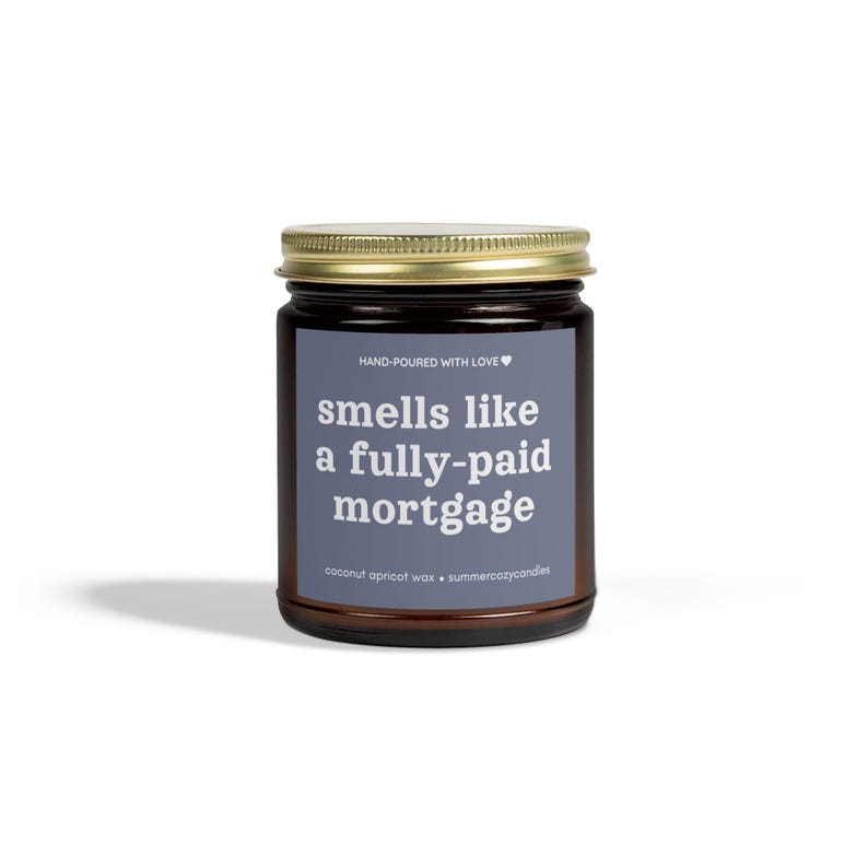 Funny Debt Free Candle Gift Fully Pay Off Loan Paid Off Mortgage Housing Loan Funny Gift for Friend Parents Adulting Gift Finance Candle Bild 5