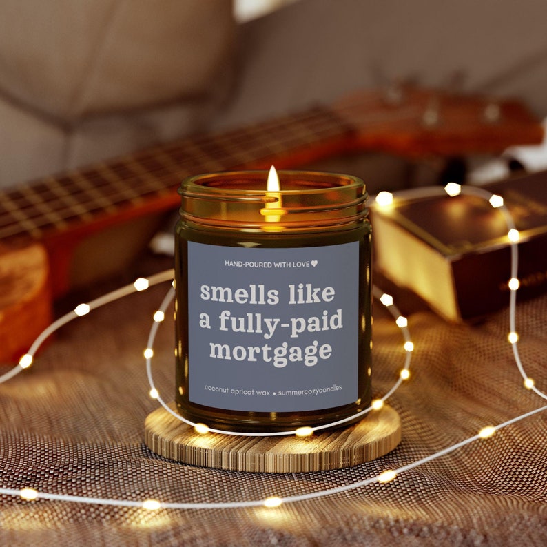 Funny Debt Free Candle Gift Fully Pay Off Loan Paid Off Mortgage Student Loan Funny Gift for Friend Parents Adulting Gift Finance Candle