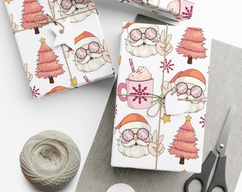 Peace Sign Santa Wrapping Paper