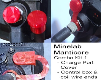 Minelab Manticore-afdekking oplaadpoort Besturingskast Spoel Draaduiteinden Koptelefoonaansluiting Cover combokit 1 Plastic Metaaldetectie Cadeau Accessoires