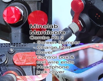 Minelab Manticore Schermbumper Oplaadpoort Deksel Bedieningselement Spoel Draaduiteinden Hoofdtelefoonaansluiting Cover Combo Kit 2 Metaaldetectie Cadeau Accessoires